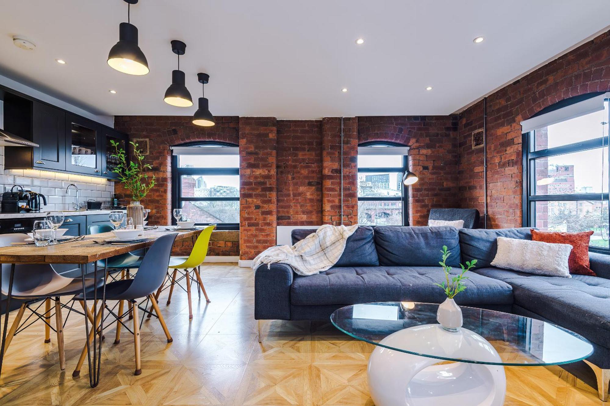 2 King Size Beds In Manhattan Styled Oversize Apartment Leeds  Bagian luar foto